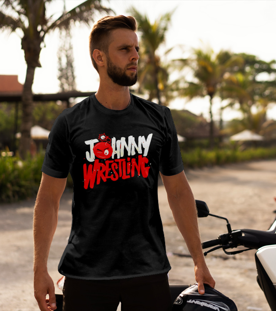 Johnny Wrestling Boom WWE Winking Bomb T-Shirt
