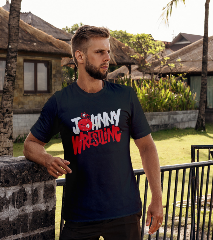 Johnny Wrestling Boom WWE Winking Bomb T-Shirt