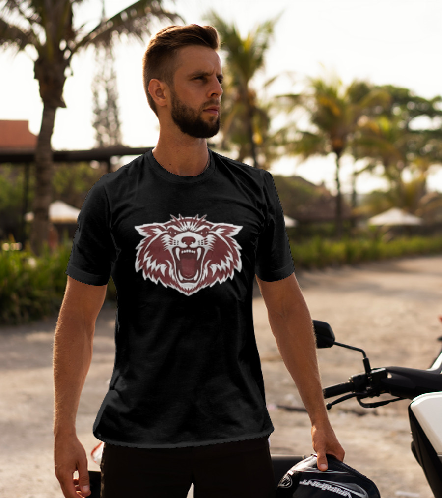 Plano Wildcat Fierce Grin Sports Team Mascot Roaring Face T-Shirt
