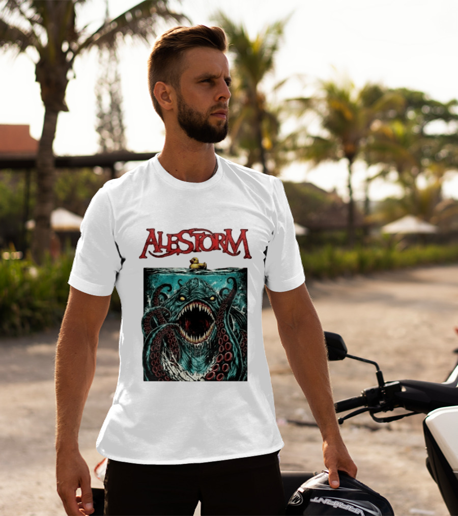 Alestorm Kraken Jaws Summer Tour 2026 Hyperion Omnitour Rubber Duck T-Shirt