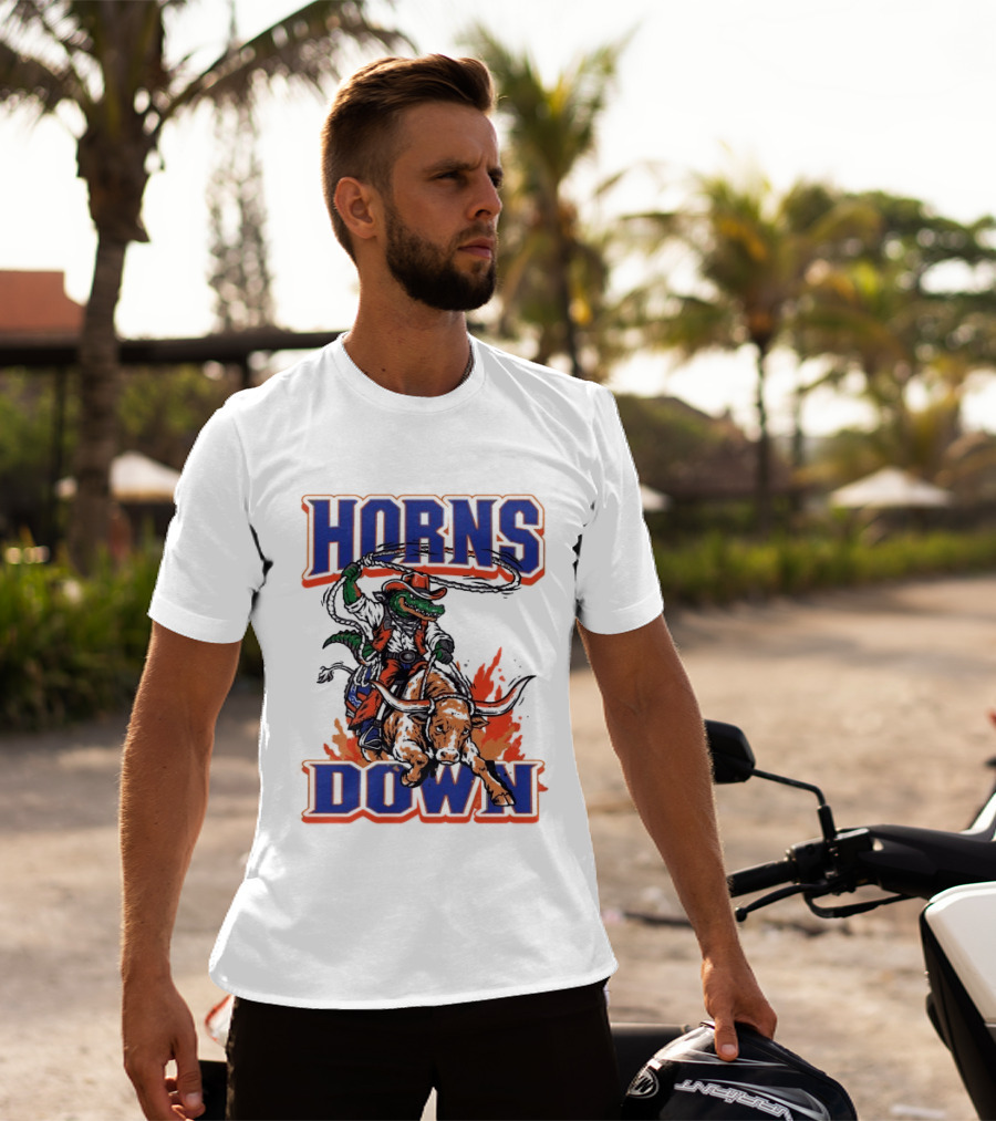 Florida Gators Horns Down Texas Longhorns Rodeo Rivalry T-Shirt
