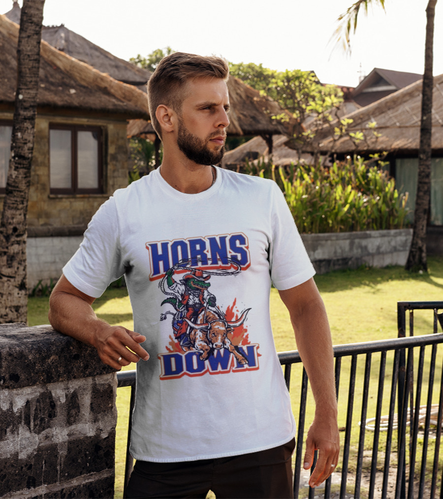 Florida Gators Horns Down Texas Longhorns Rodeo Rivalry T-Shirt