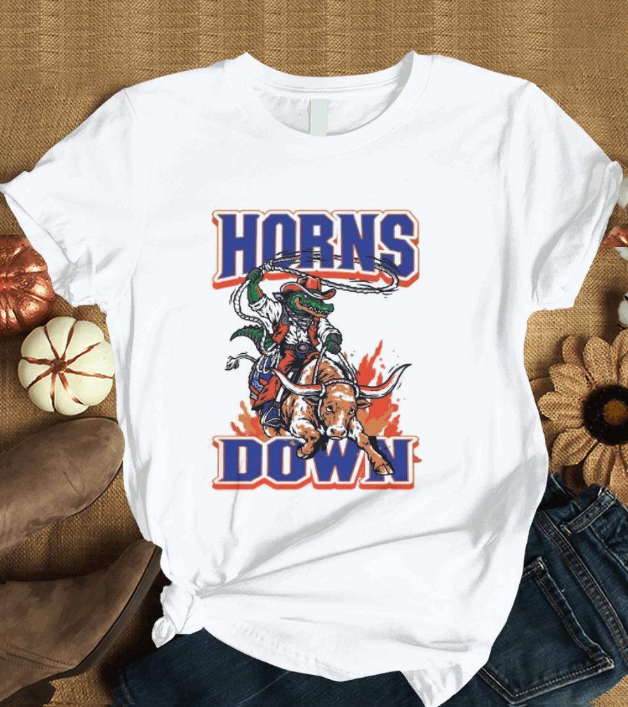 Florida Gators Horns Down Texas Longhorns Rodeo Rivalry T-Shirt
