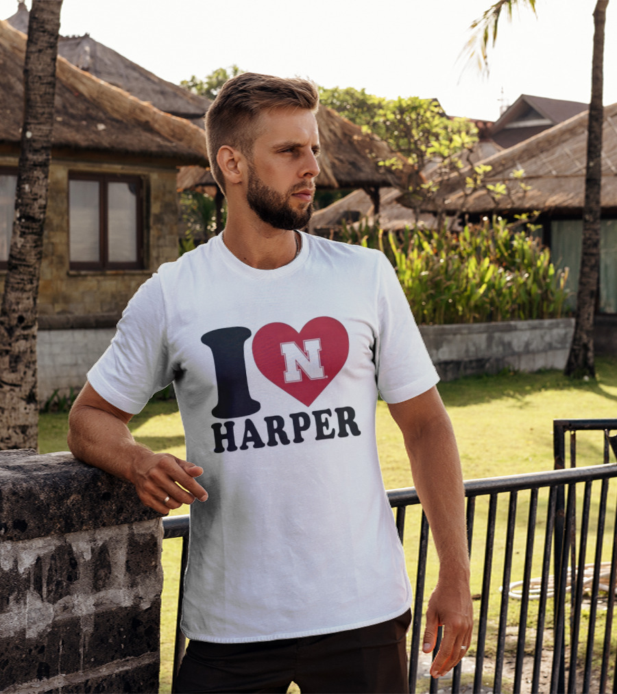 I Love Harper Nebraska Cornhuskers N Heart T-Shirt