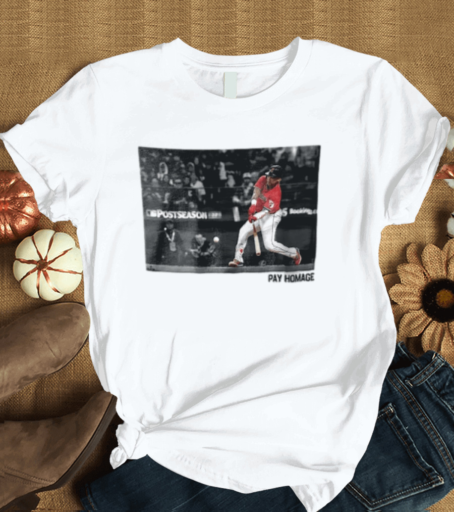 Cleveland Baseball Pay Homage Postseason Action T-Shirt