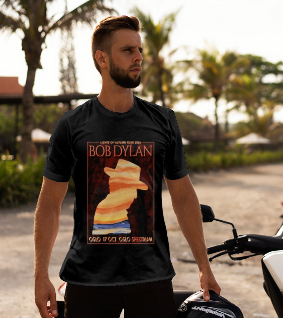 Bob Dylan Lights Of Autumn Tour 2026 Oslo Spektrum October 17 T-Shirt