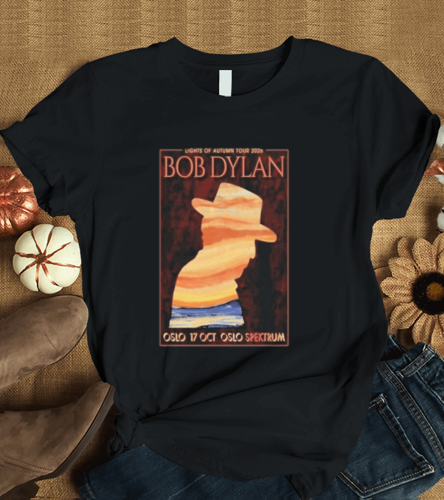 Bob Dylan Lights Of Autumn Tour 2026 Oslo Spektrum October 17 T-Shirt