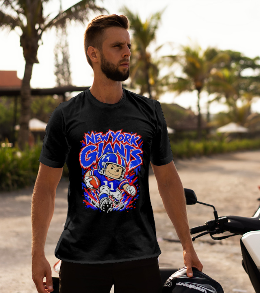 New York Giants Cartoon Player Number 11 Football NFL T-Shirt