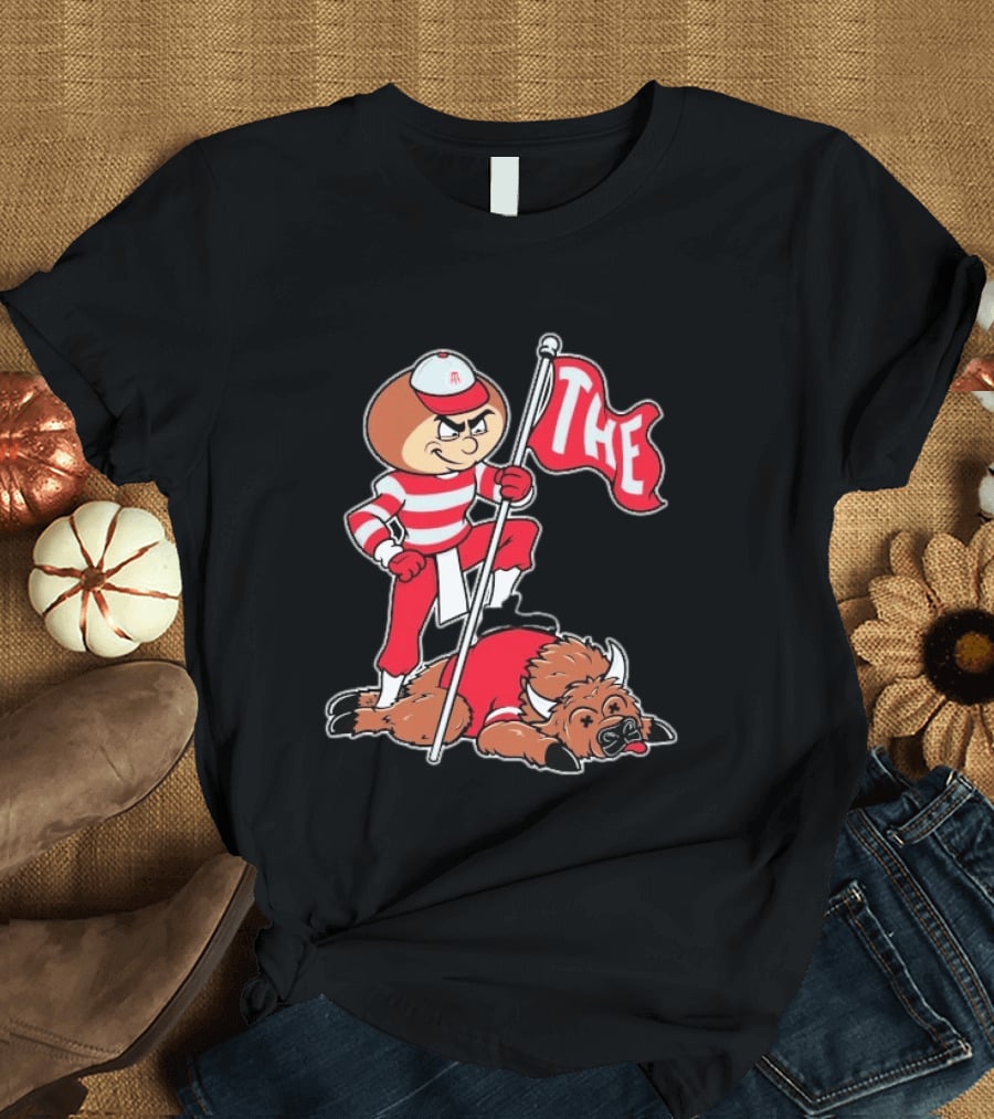Ohio State Buckeyes Brutus Mascot Dominates Indiana Hoosiers Rivalry Victory T-Shirt
