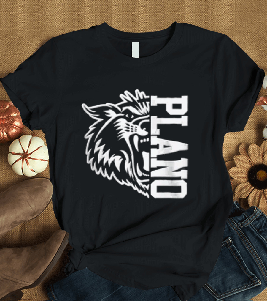 Plano Wildcats Split Face Team Spirit T-Shirt
