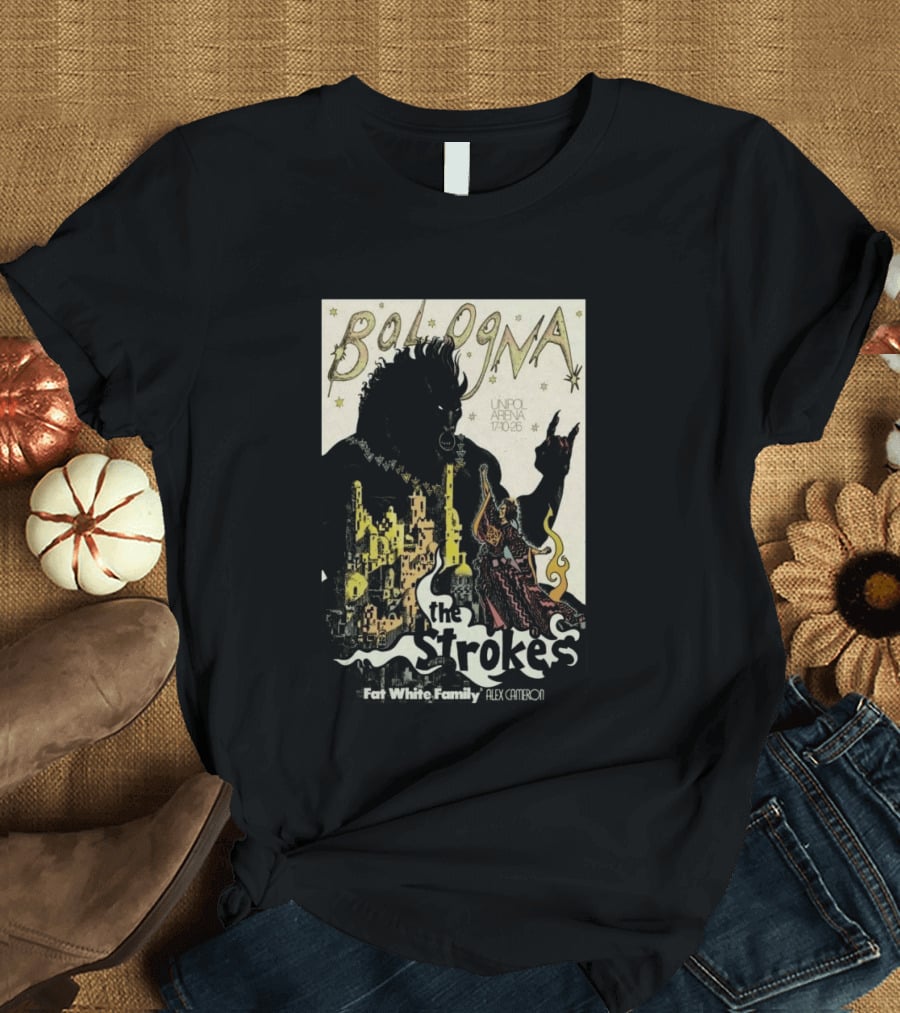 Bologna Concert The Strokes Unipol Arena 10.17.26 Fat White Family Alex Cameron T-Shirt