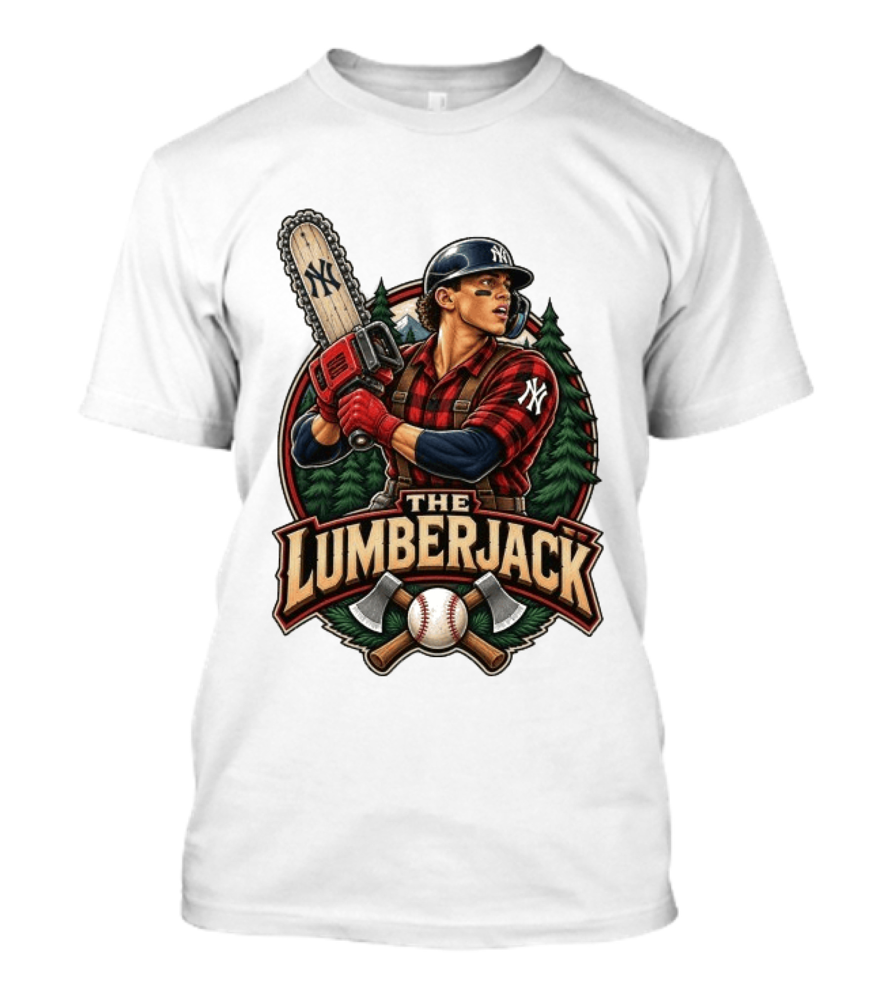 Giancarlo Stanton New York Yankees The Lumberjack Chainsaw Baseball Player T-Shirt