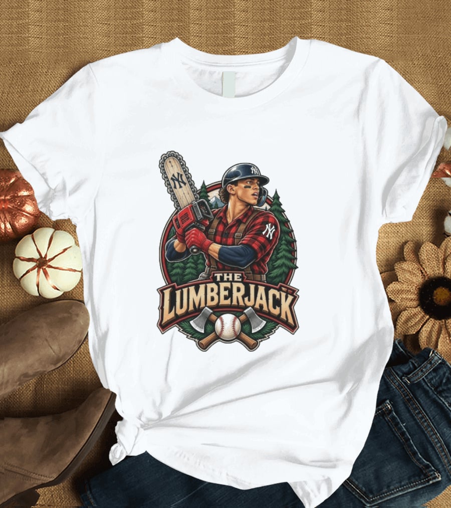 Giancarlo Stanton New York Yankees The Lumberjack Chainsaw Baseball Player T-Shirt