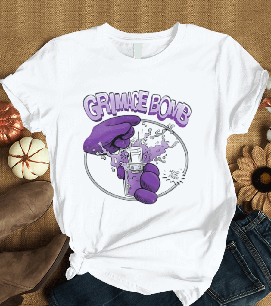 Grimace Bomb Grimace Shot Purple Explosion T-Shirt