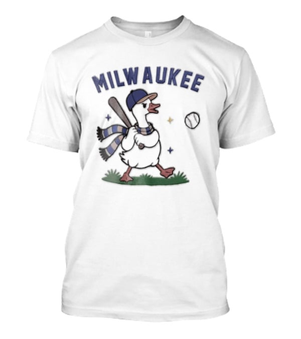 Milwaukee Goose Baseball Cap Scarf And Bat T-Shirt