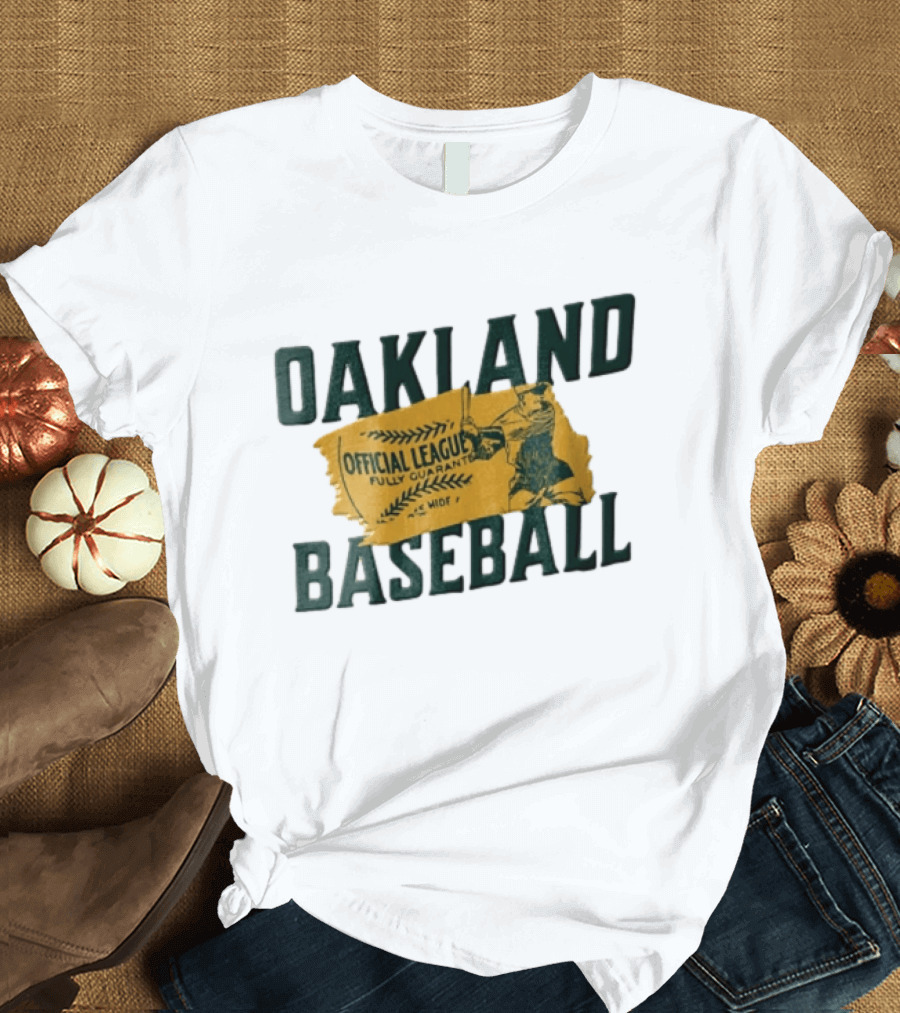 Oakland Baseball Official League Batter Swinging T-Shirt