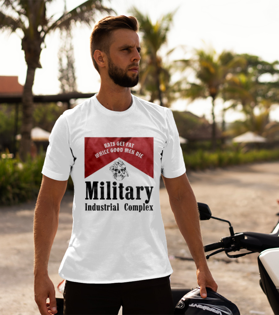 White Good Men Die Military Industrial Complex Rats T-Shirt