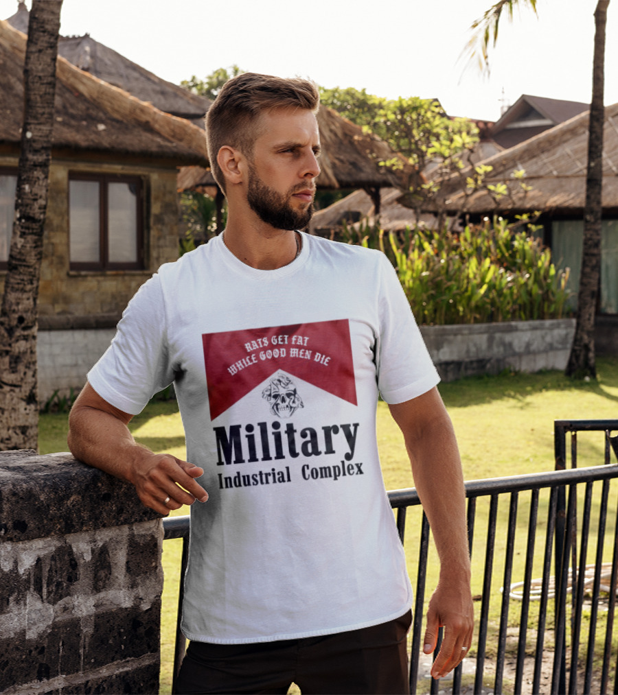 White Good Men Die Military Industrial Complex Rats T-Shirt