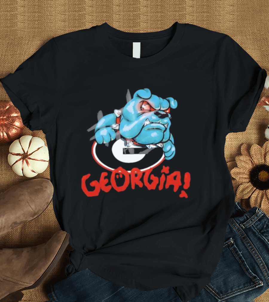 Georgia Bulldogs Spiked Bulldog Halloween UGA G T-Shirt