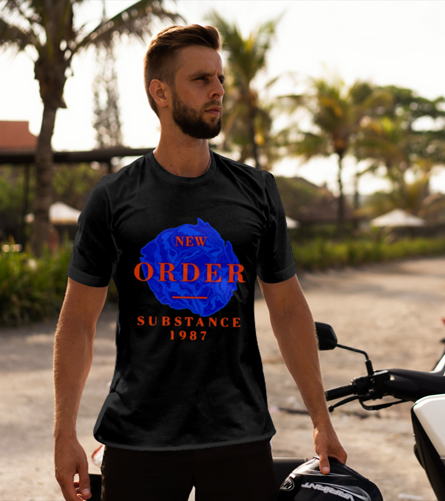 New Order Substance 1987 Blue Marbled T-Shirt