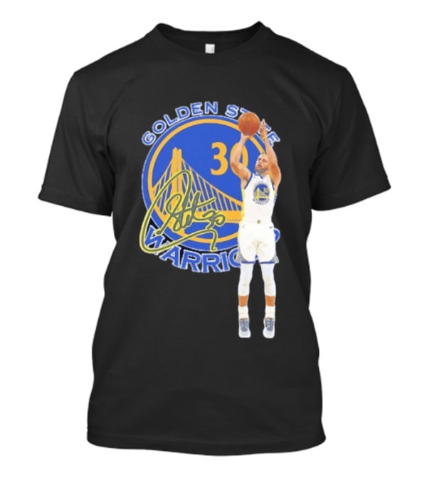 Golden State Warriors Steph Curry 30 Basketball Signature T-Shirt