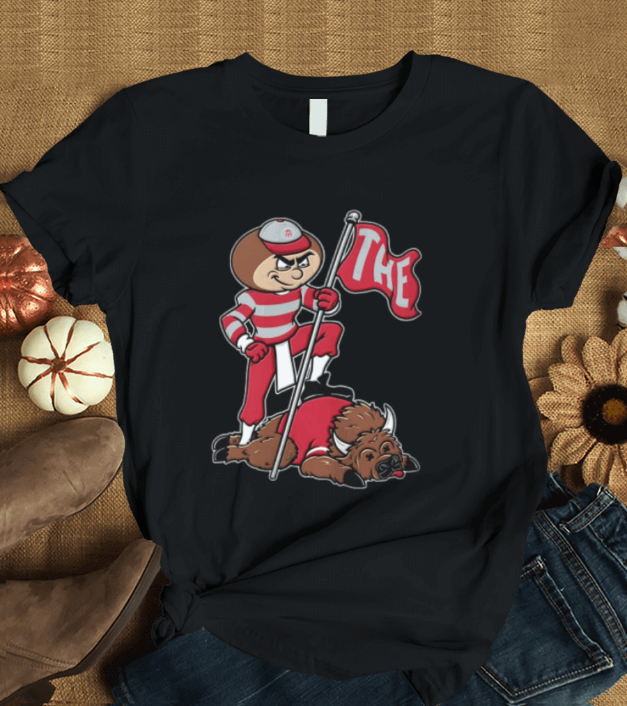 Ohio State Buckeyes Brutus Flag Rivalry T-Shirt
