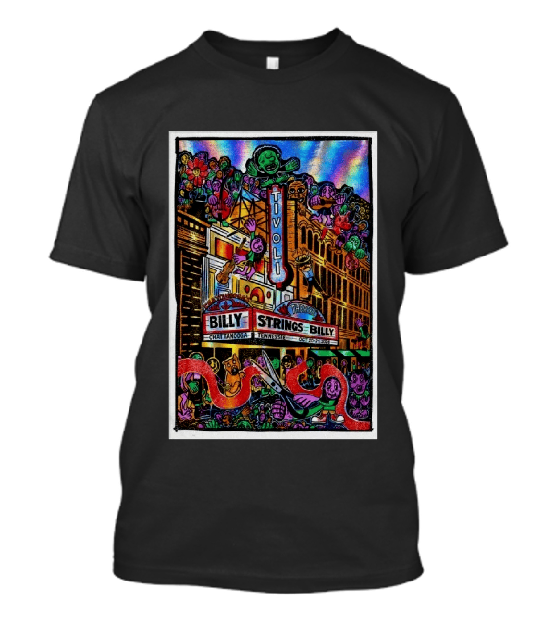 Billy Strings Tivoli Theatre Chattanooga Tennessee October 20 21 2026 Colorful Foil T-Shirt