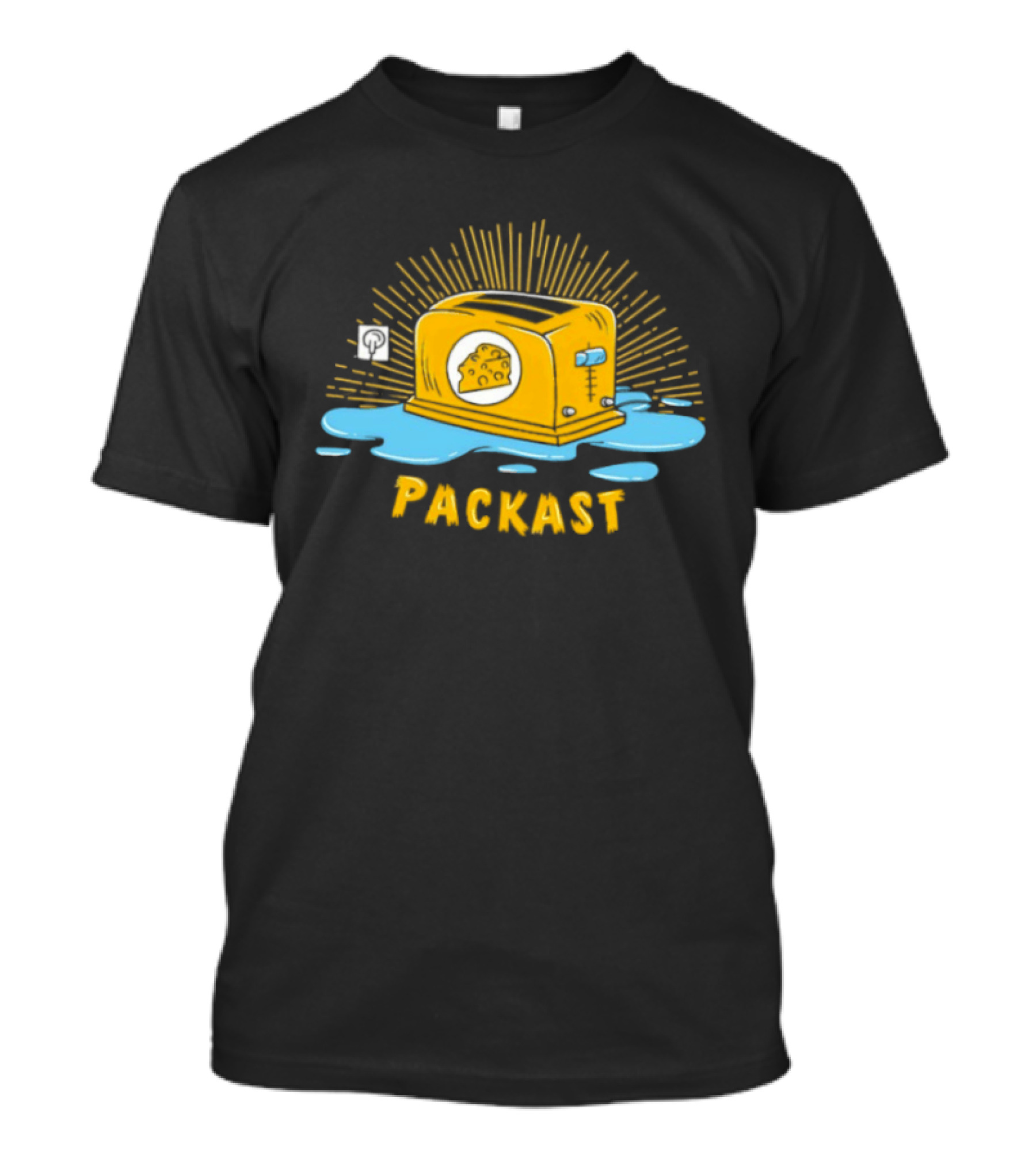 Green Bay Packers Packast Toaster Yellow Icon With Cheesehead T-Shirt