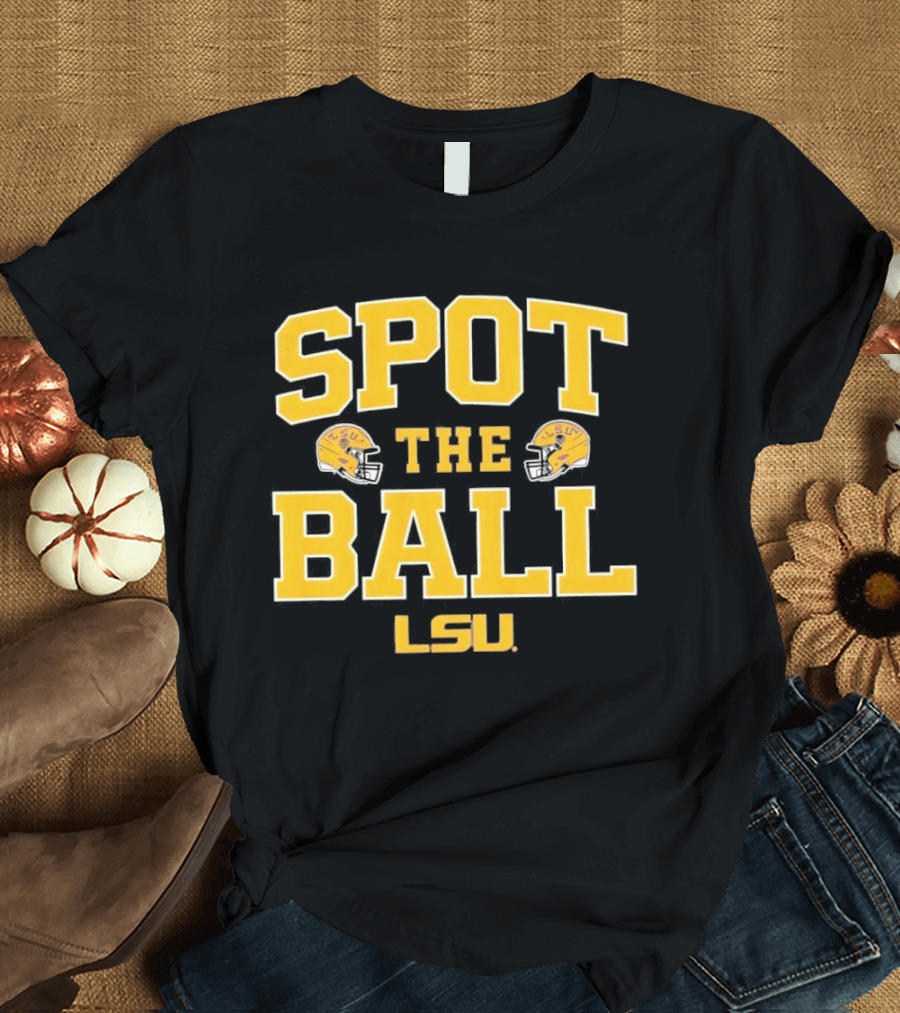 LSU Tigers Spot The Ball Football Helmets T-Shirt