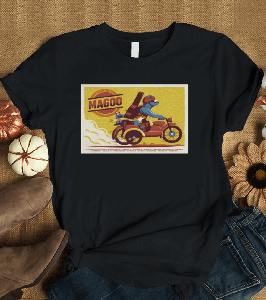 Magoo Fall Tour 2026 North American Concert Limited Edition Motorcycle Bear T-Shirt