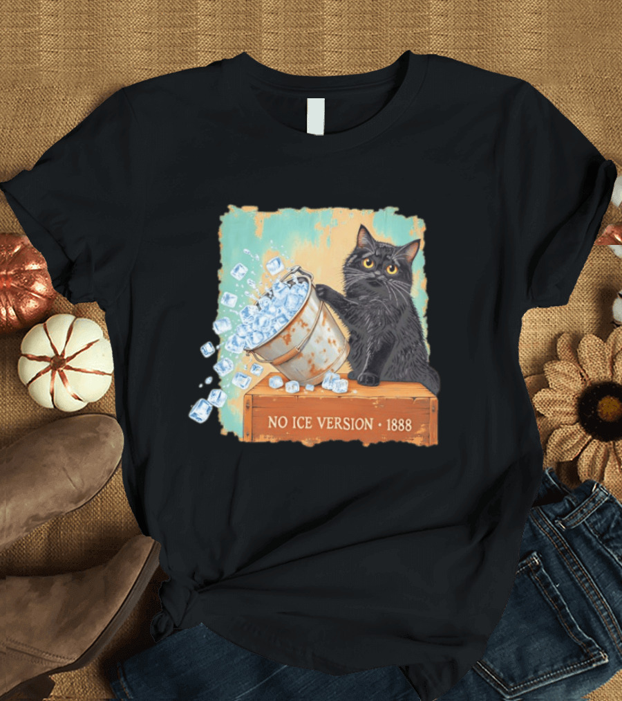 No Ice Version 1888 Van Gogh Cat With Ice Bucket T-Shirt