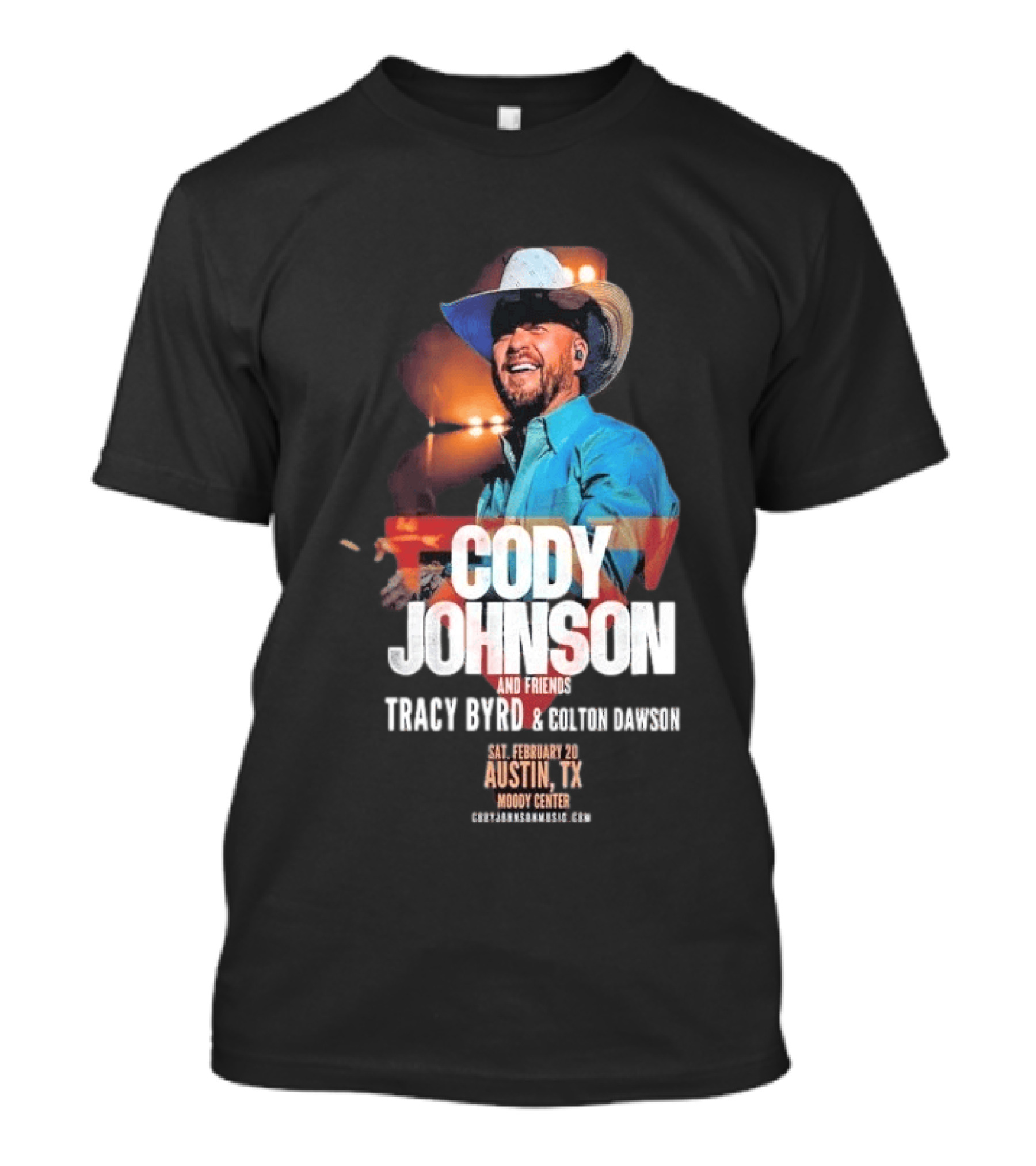 Cody Johnson And Friends Tracy Byrd Colton On Saturday February 20 Austin TX Moody Center T-Shirt