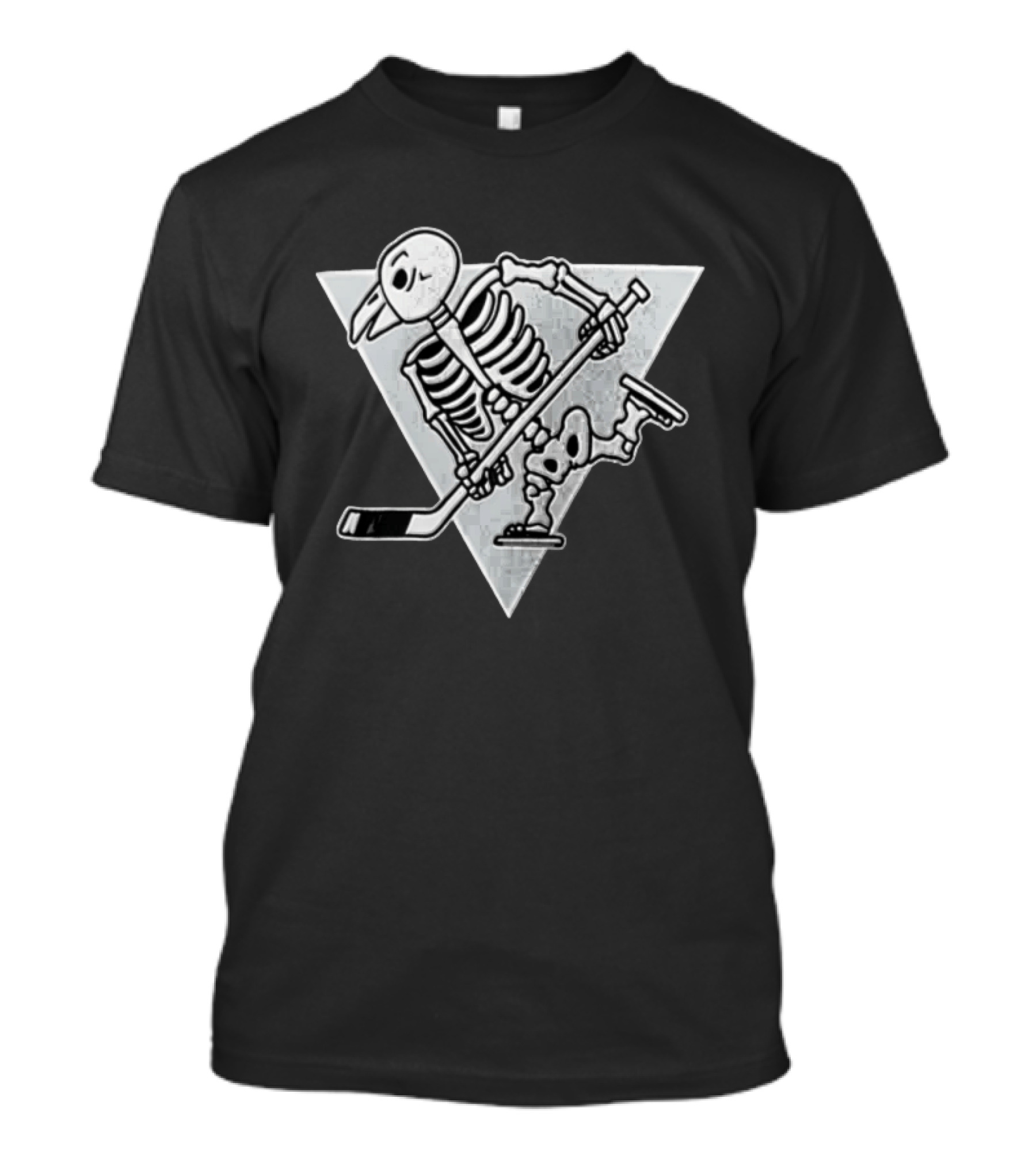 Pittsburgh Penguins Halloween Skeleton Hockey Player 2026 3D T-Shirt