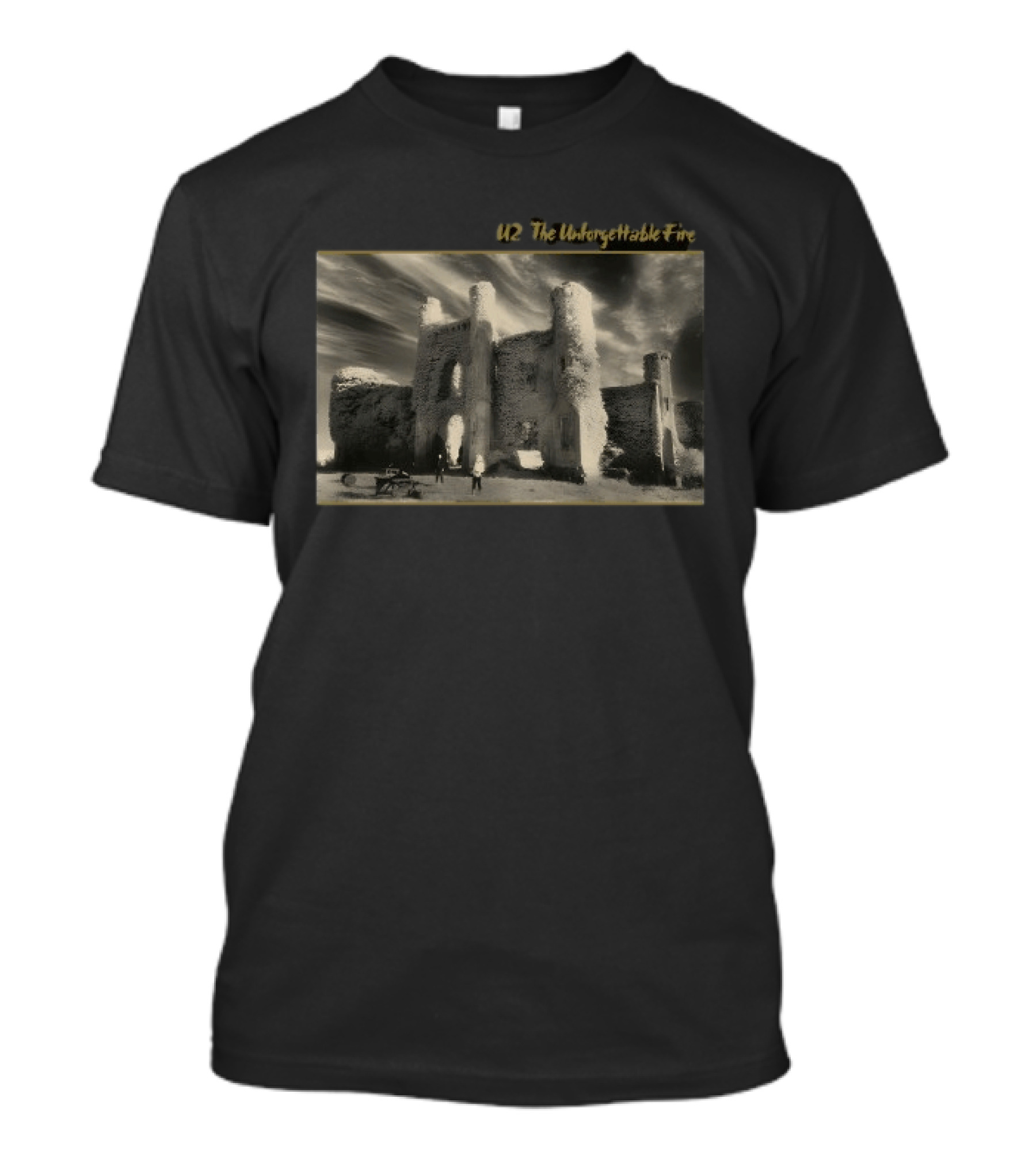 U2 The Unforgettable Fire Album Cover Castle Ruins Photography T-Shirt