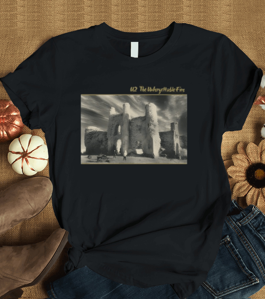 U2 The Unforgettable Fire Album Cover Castle Ruins Photography T-Shirt
