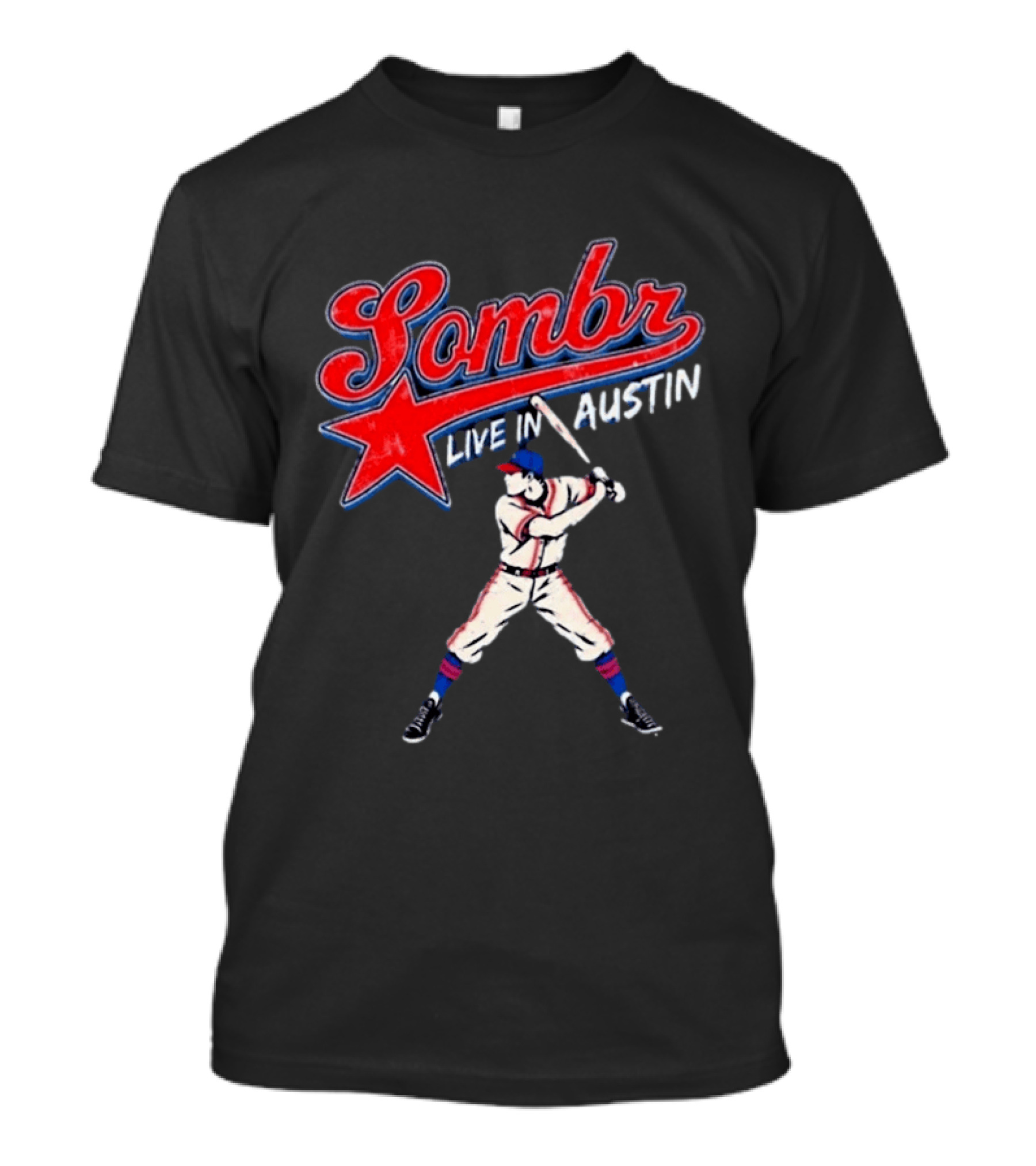 Sombr Live In Austin Baseball October 20 2026 T-Shirt