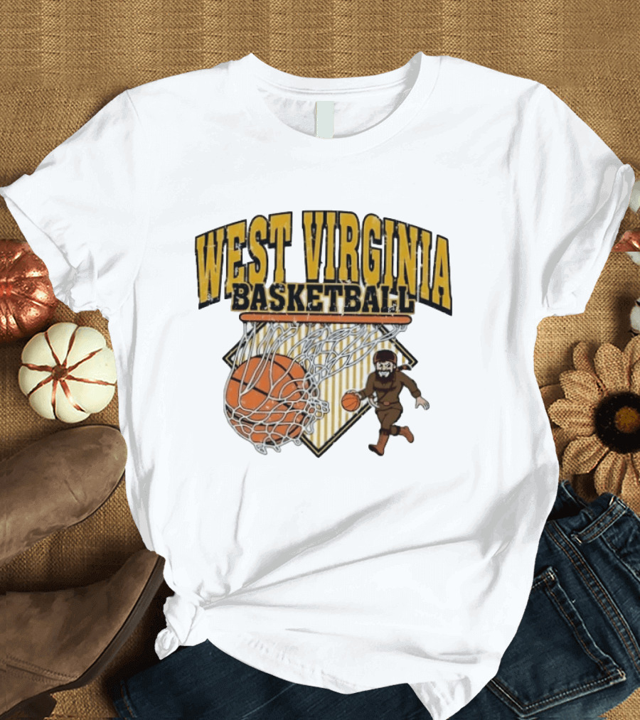 West Virginia Basketball Mountaineer Dunking Legend T-Shirt