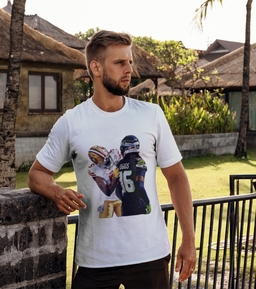 49ers Vs Seahawks NFL Showdown Player Diggs Number 16 Sports Moment T-Shirt