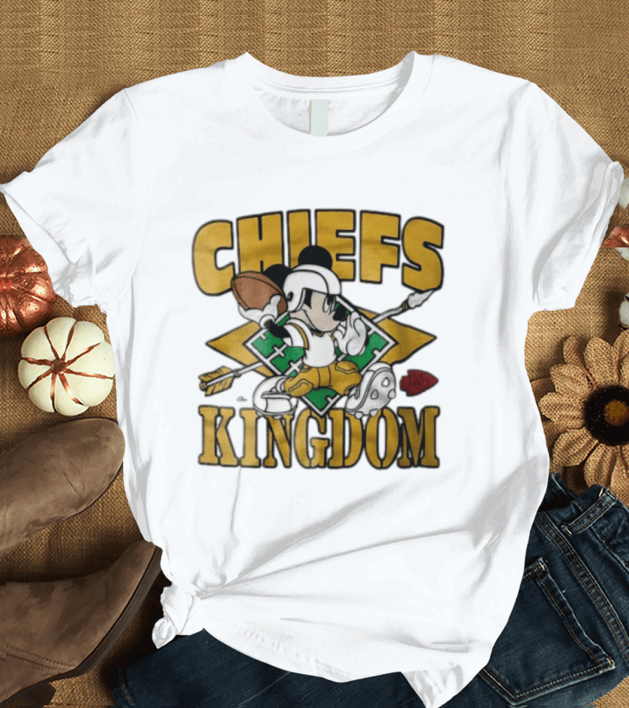 Chiefs Kingdom Disney Mickey Mouse Kansas City Football T-Shirt