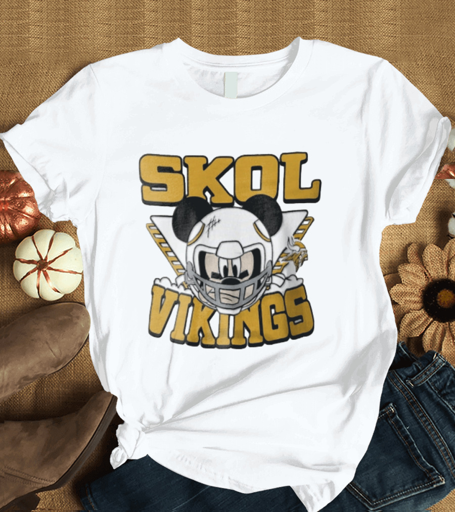 Disney Mickey Mouse Skol Vikings Minnesota Vikings Football T-Shirt