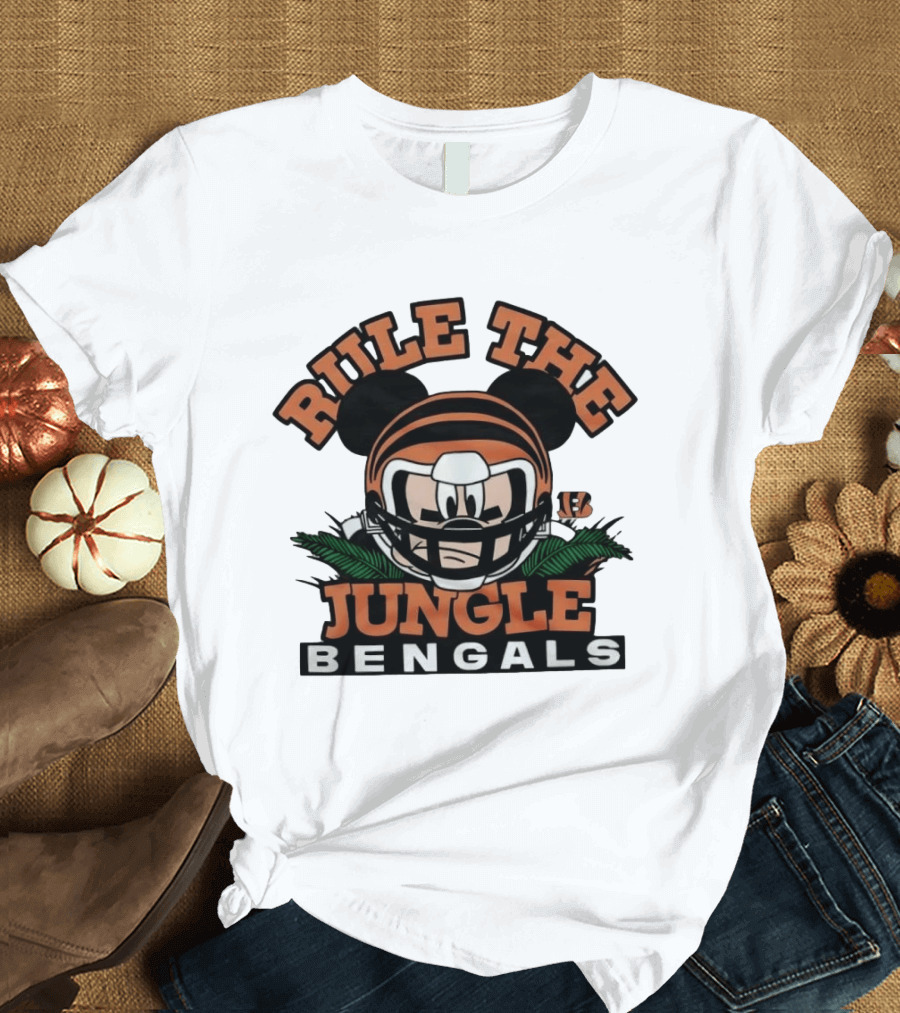 Mickey Mouse Rule The Jungle Bengals T-Shirt
