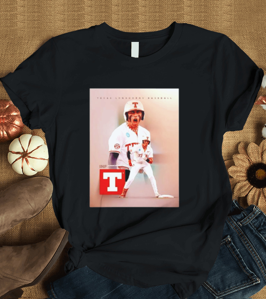Adrian Rodriguez INF Texas Longhorns Baseball Team T-Shirt