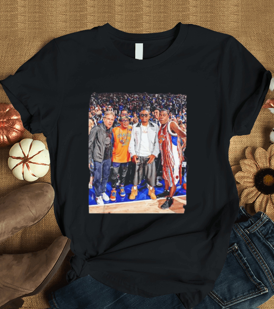 Ben Stiller Spike Lee Nas Tracy Morgan New York Knicks Courtside Celebrities T-Shirt