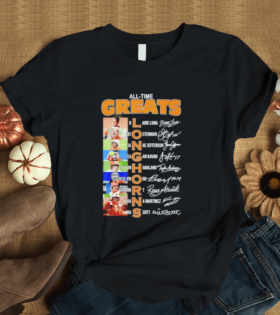 All Time Greats Blaire Luna Cat Osterman Janae Jefferson Tea Gan Kavan Taylor Hoagland Reese Atwood Viviana Martinez Mia Scott Longhorns T-Shirt