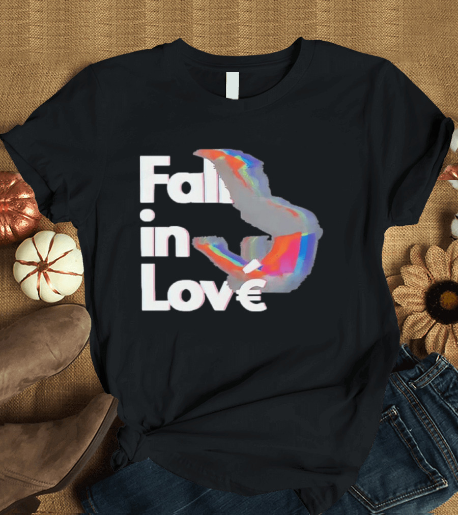 Fall In Love Rainbow Abstract T-Shirt