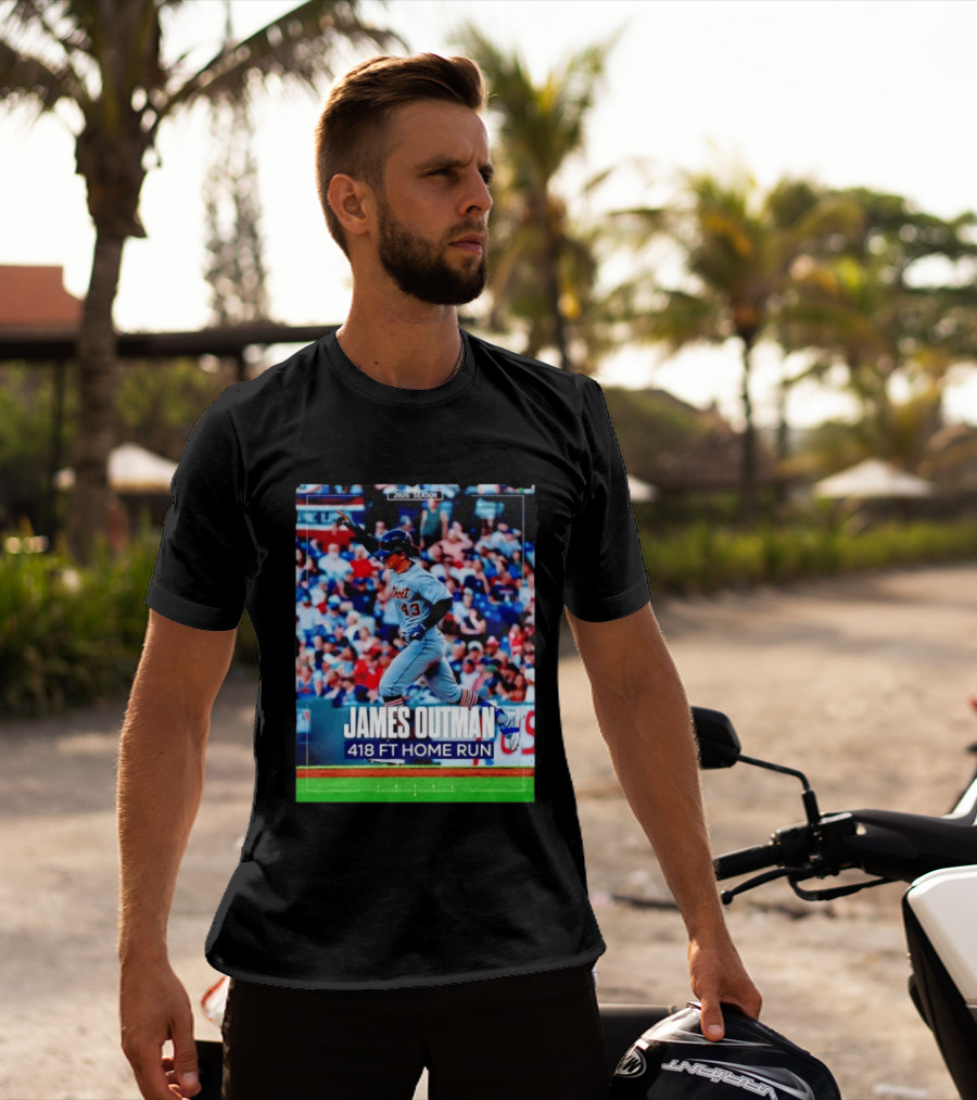 James Outman 2026 Season Detroit Tigers 418 FT Home Run T-Shirt