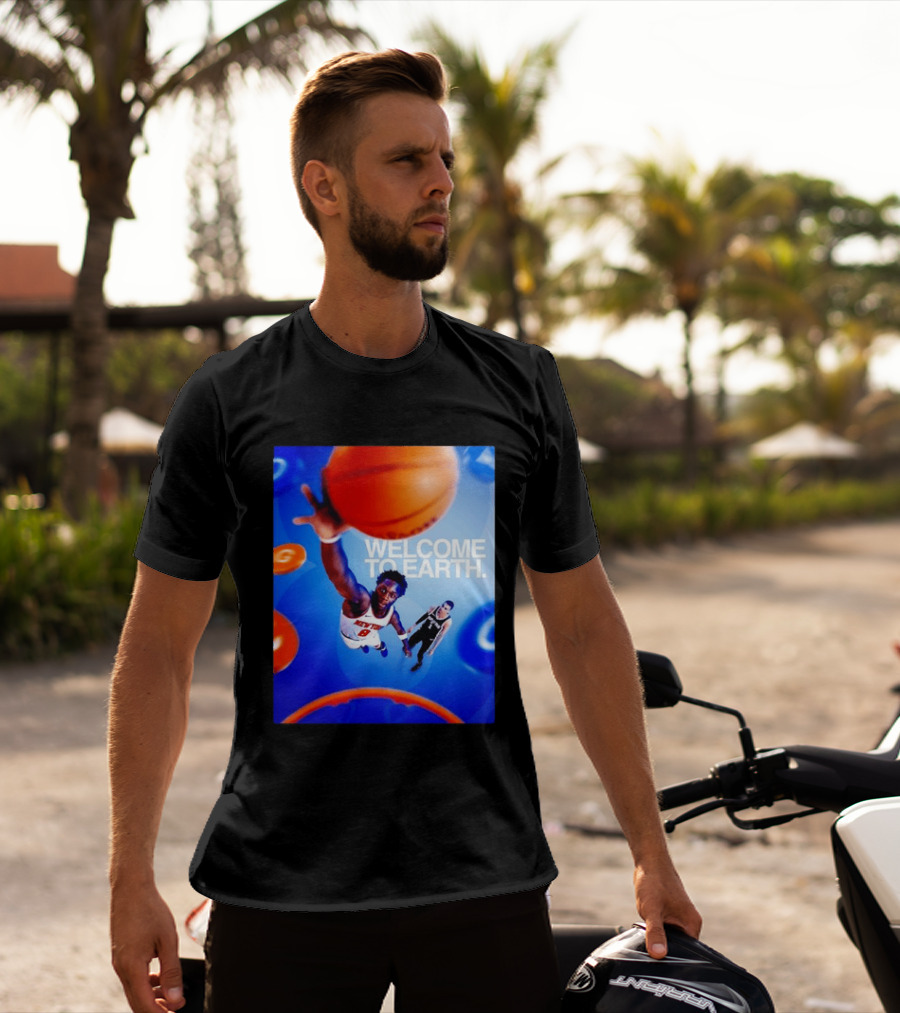 OG Anunoby New York Knicks Welcome To Earth Basketball Moment T-Shirt
