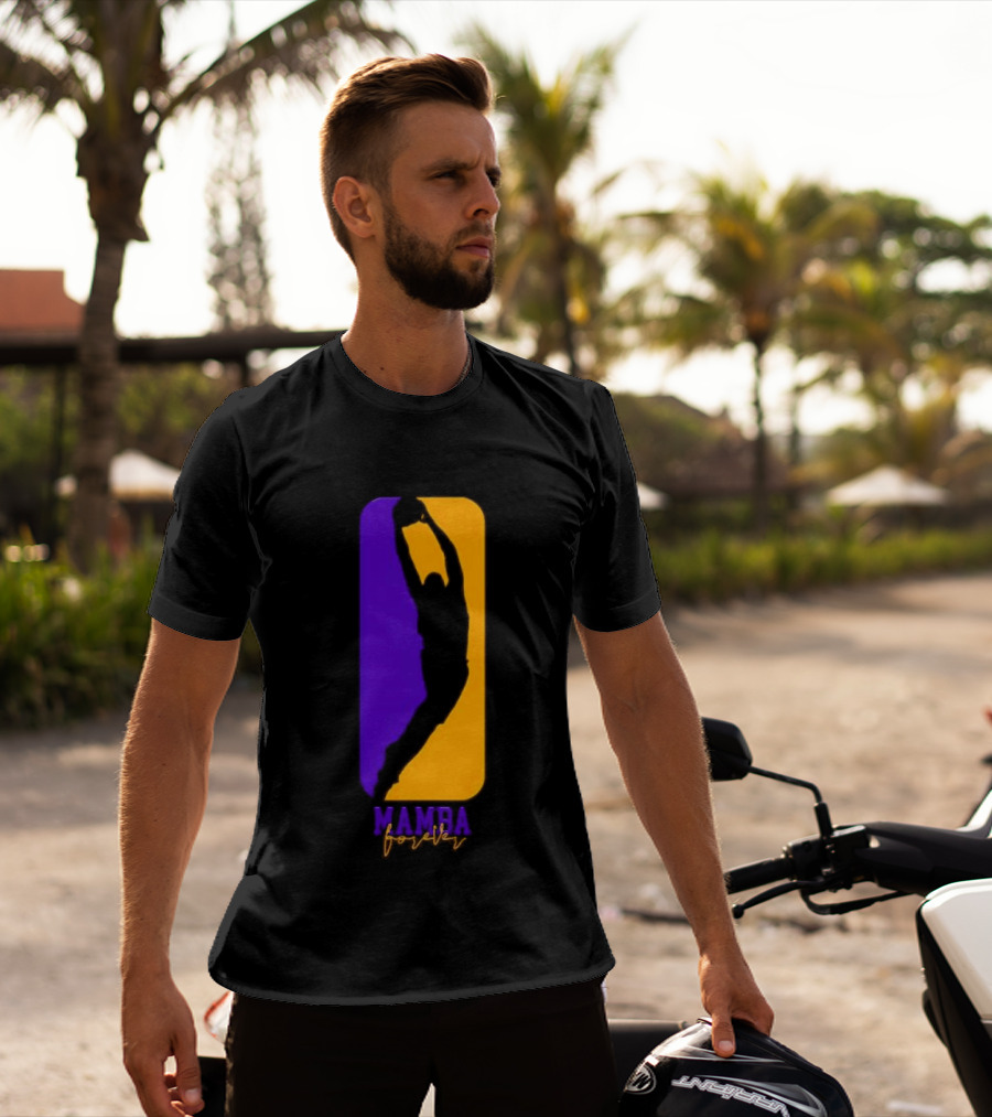 Mamba Forever Purple Gold Basketball Legend T-Shirt