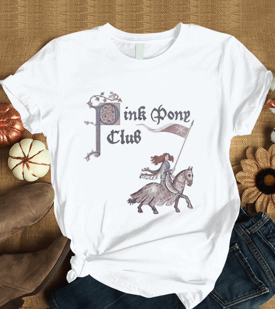 Pink Pony Club Chappell Roan Medieval Horse Rider T-Shirt