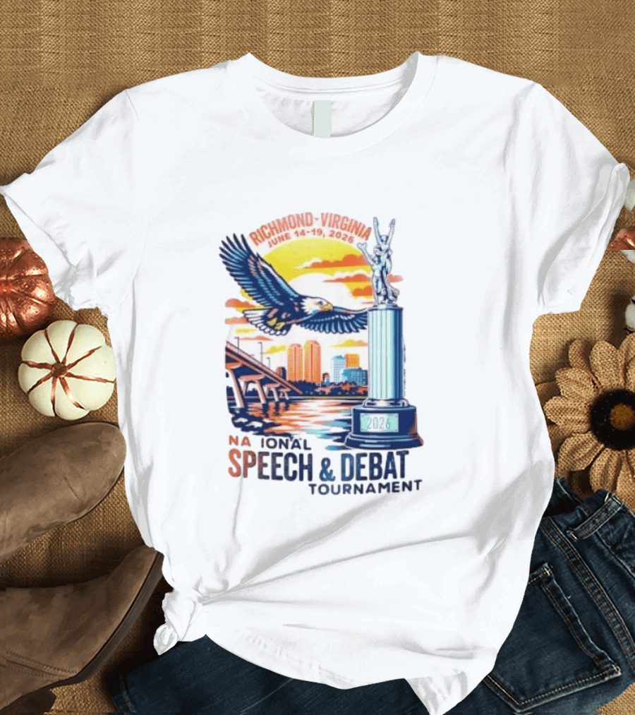Richmond Virginia National Speech And Debate Tournament June 14 19 2026 Eagle Bridge Statue T-Shirt